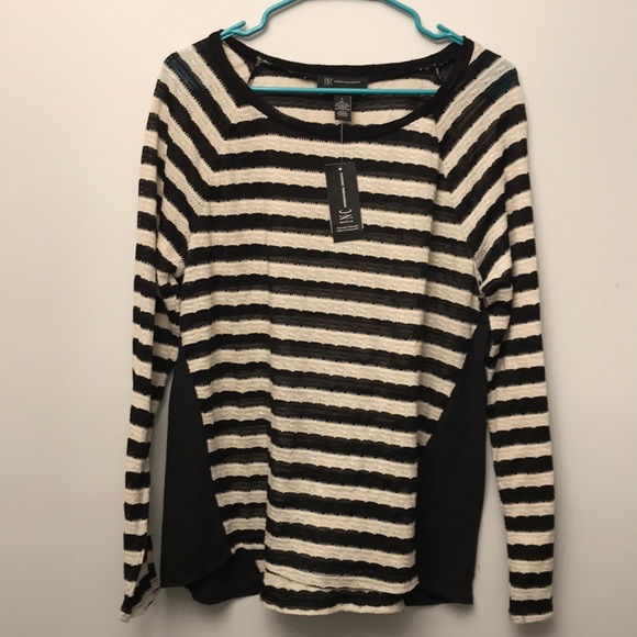 INC International Concepts Tops - I·N·C Lightweight Striped Long Sleeve Large NWT